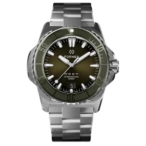 FORMEX Baby REEF Automatic Chronometer COSC 300M Steel Bracelet / Green Dial / Green Bezel