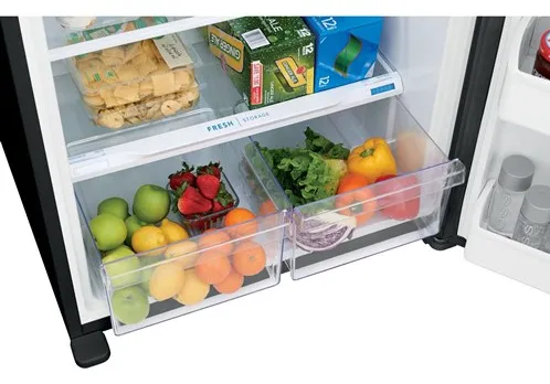 Frigidaire 18.3 CF Top Mount Refrigerator Glass Shelves ADA OPT-ICEMAKER - Black