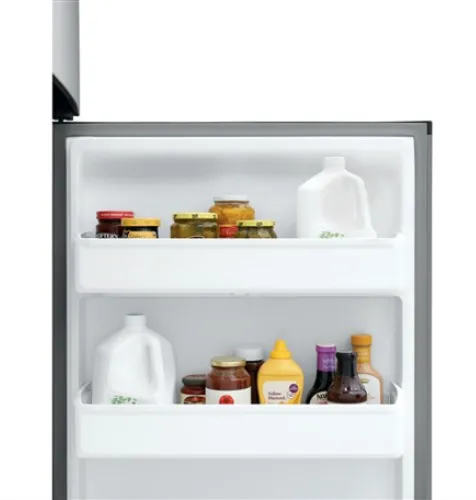 Frigidaire 18.3 CF Top Mount Refrigerator Glass Shelves ADA OPT-ICEMAKER - Stainless