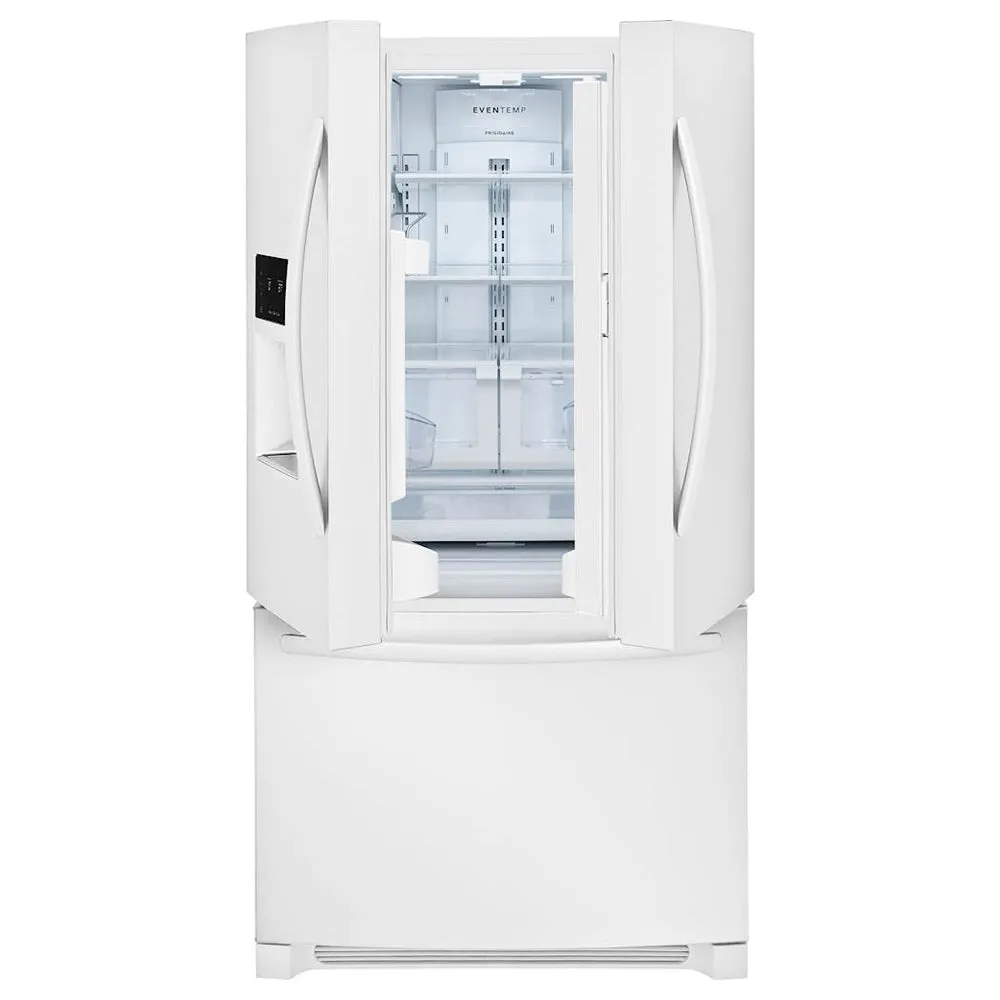 Frigidaire - 26.8 Cu. Ft. French Door Refrigerator with Water and Ice Dispenser - Pearl White