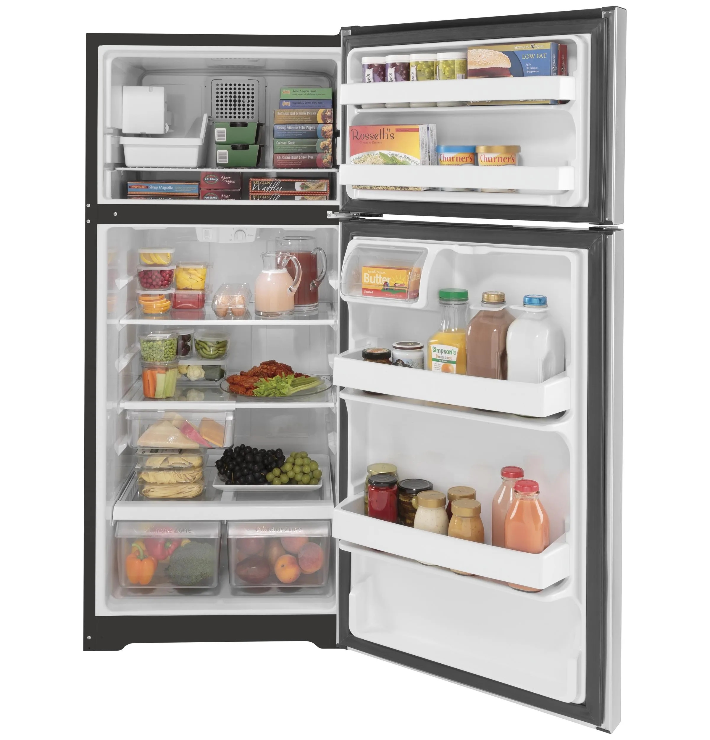 GIE17GSNRSS GE® ENERGY STAR® 16.6 Cu. Ft. Top-Freezer Refrigerator