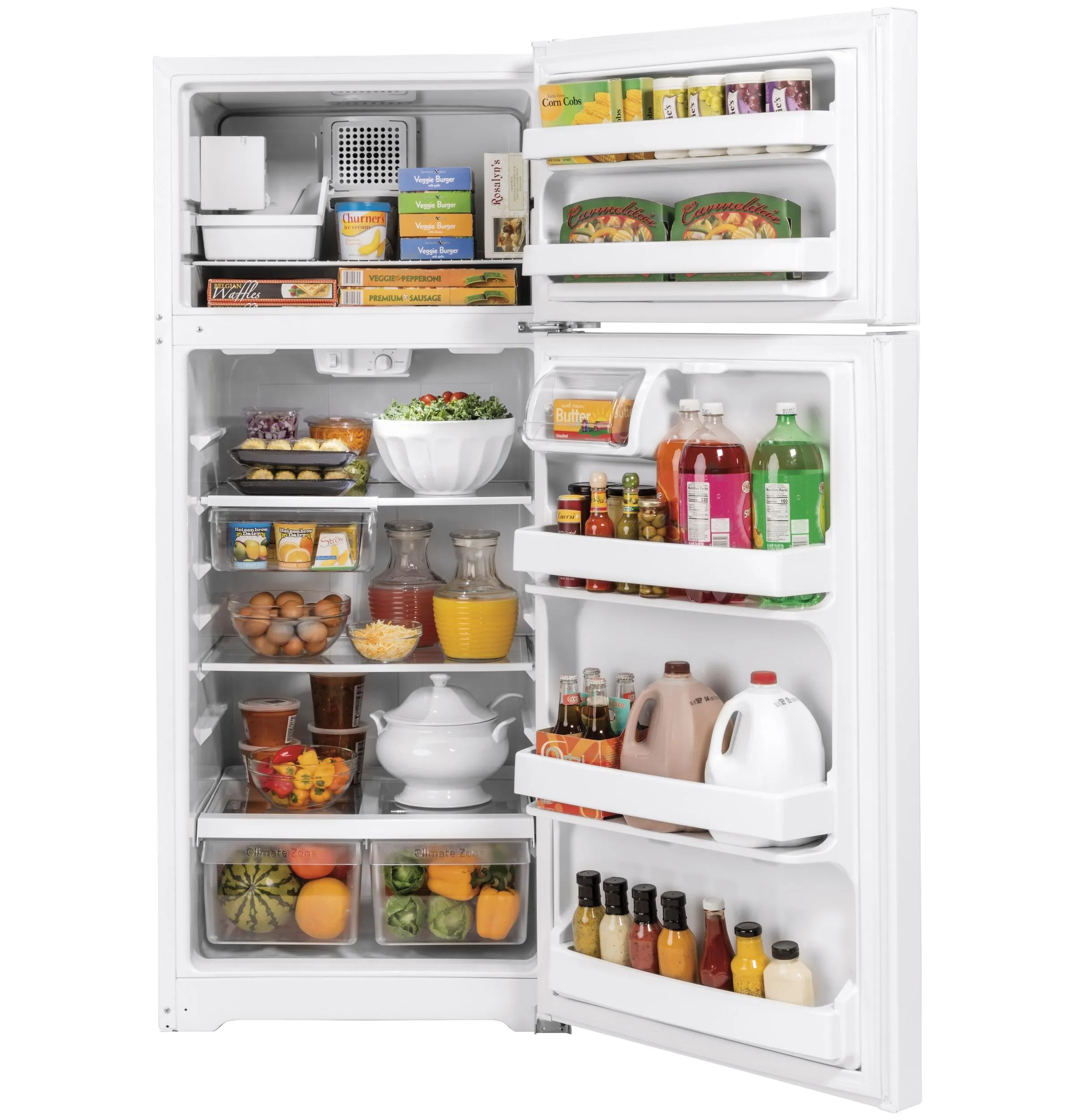 GIE18GTNRWW GE® ENERGY STAR® 17.5 Cu. Ft. Top-Freezer Refrigerator