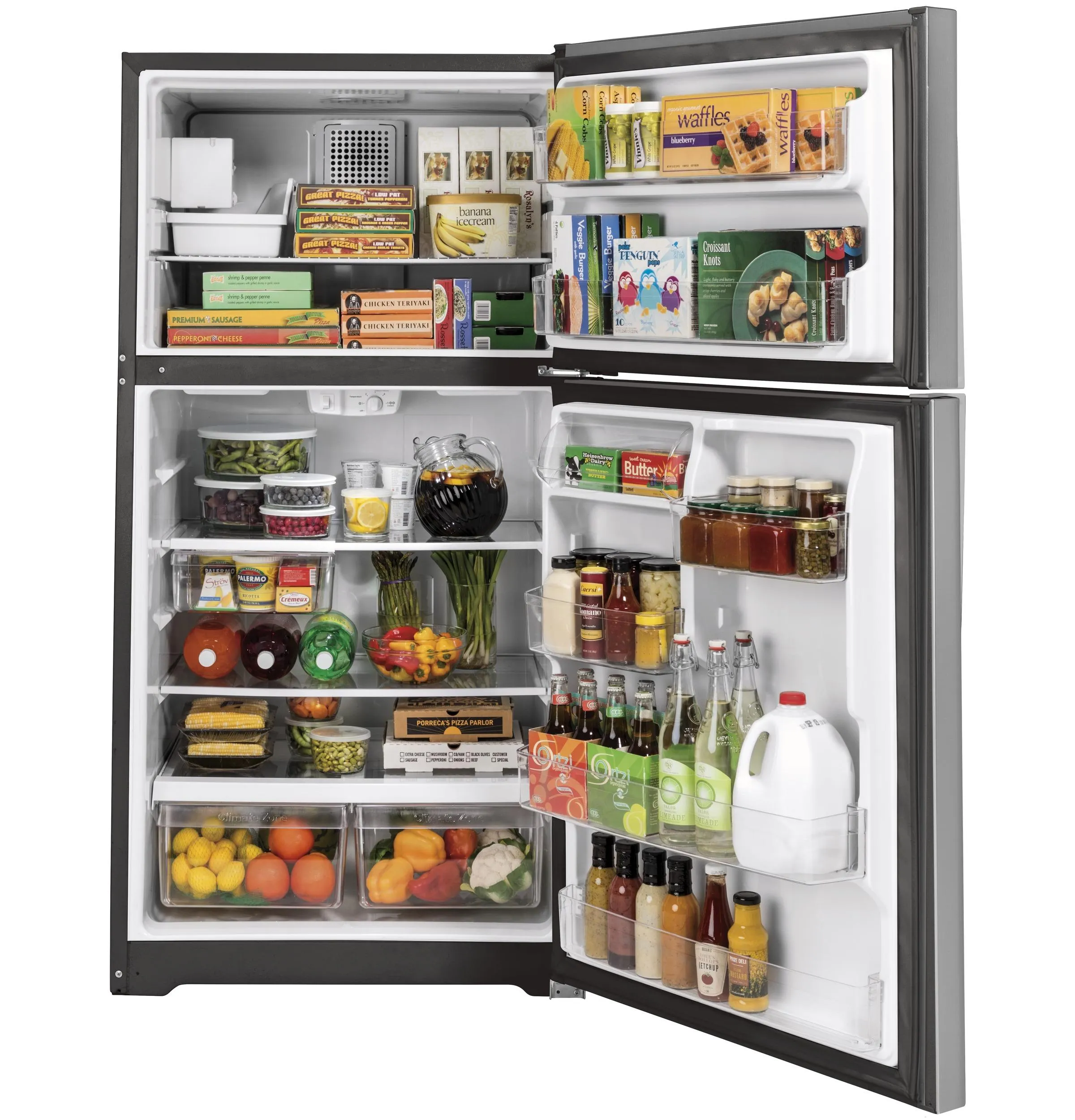 GIE19JSNRSS GE® ENERGY STAR® 19.2 Cu. Ft. Top-Freezer Refrigerator