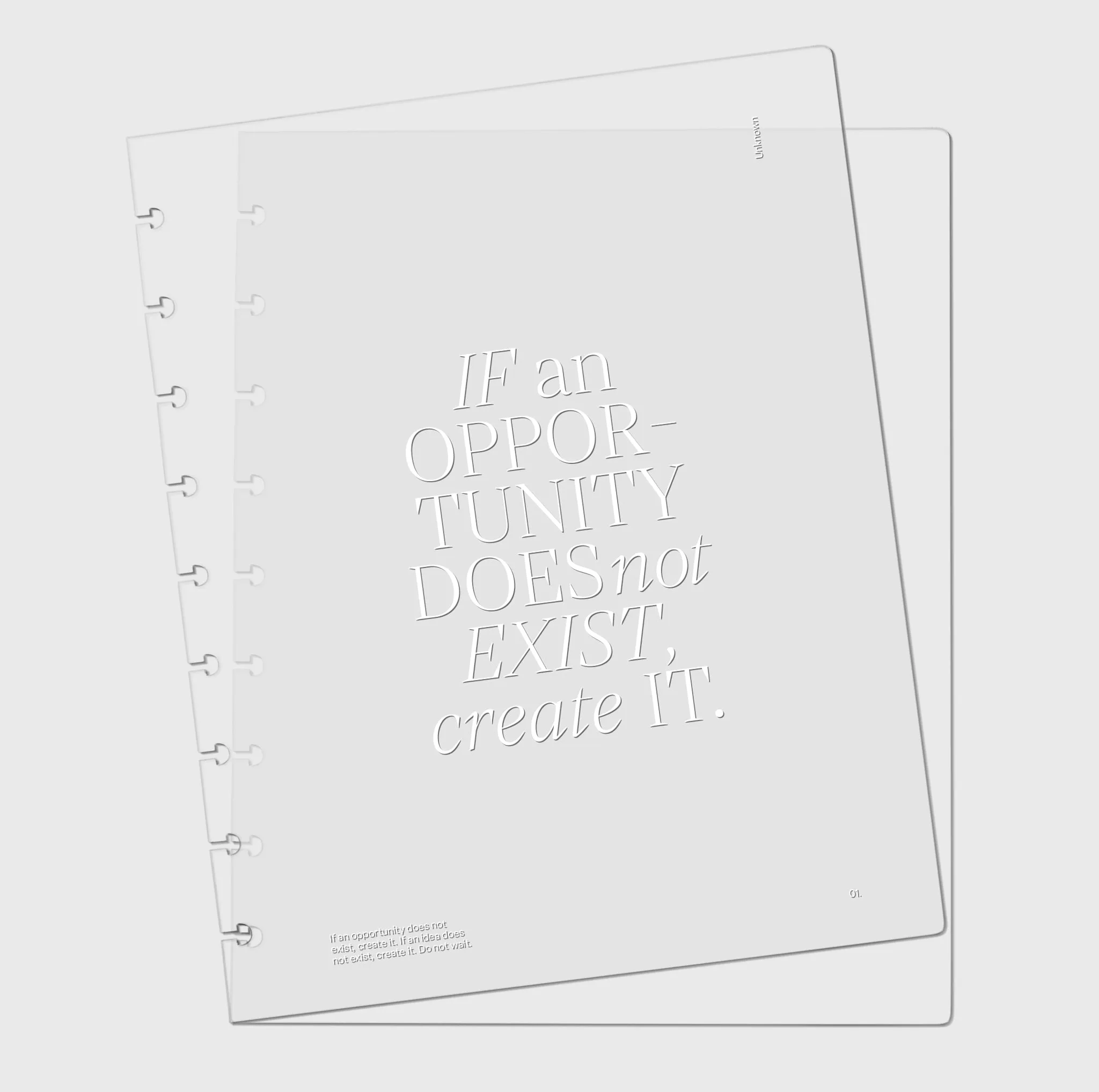 Glass Plastic Discbound Notebook Cover | Opportunity | HP Classic