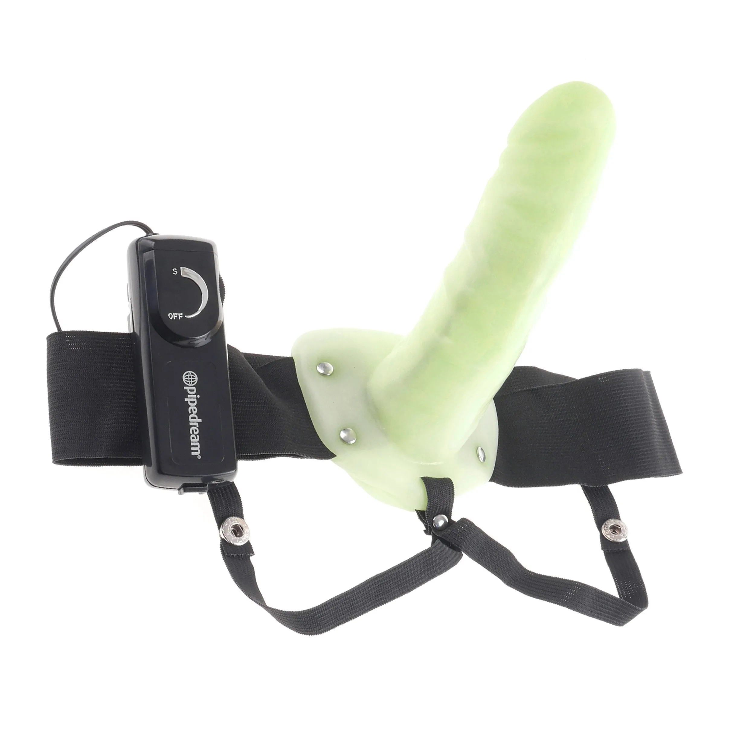 Glow-In-The-Dark Vibrating Hollow Strap-on