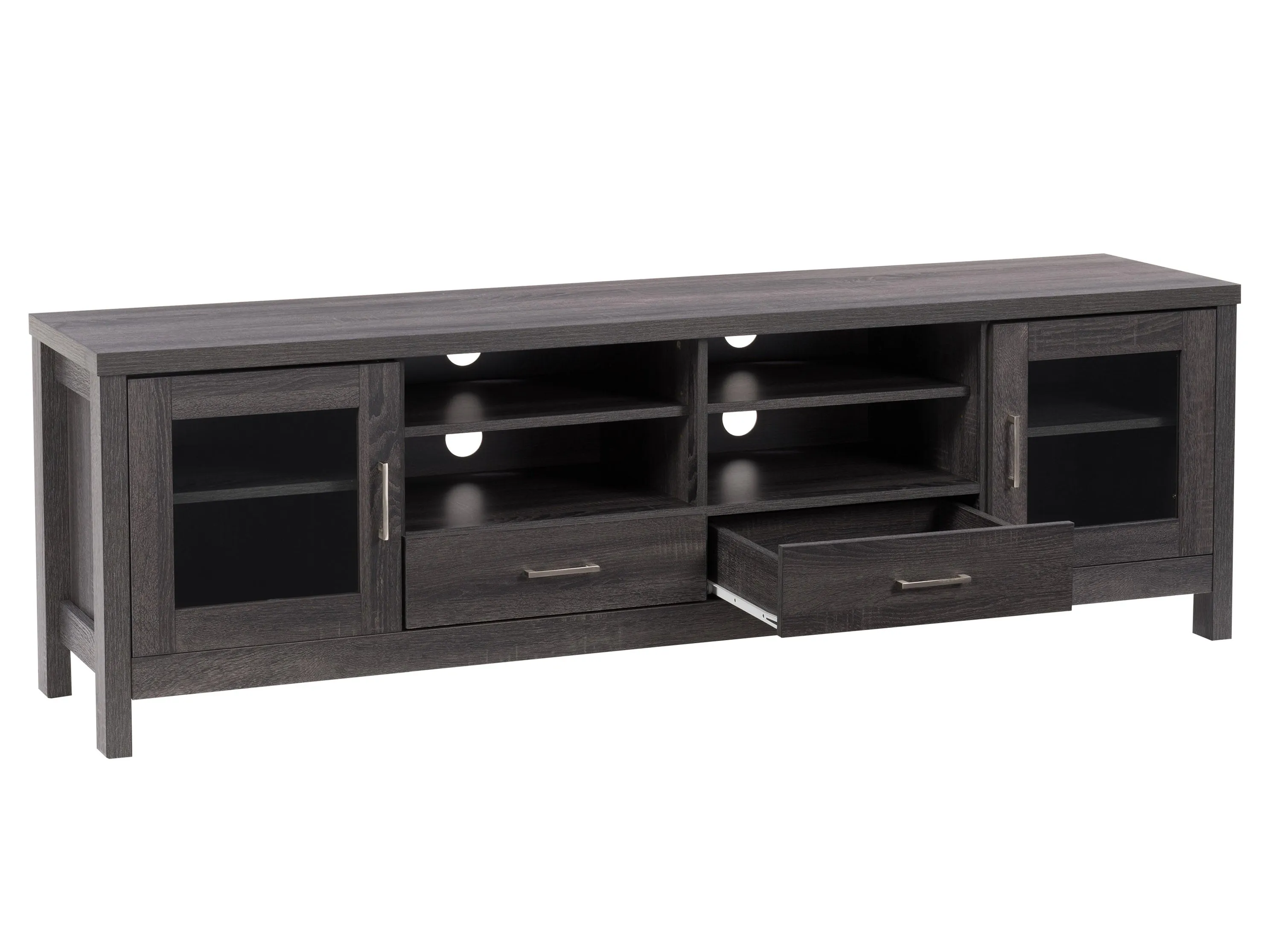 Grey Wood TV Stand, TVs up to 80"