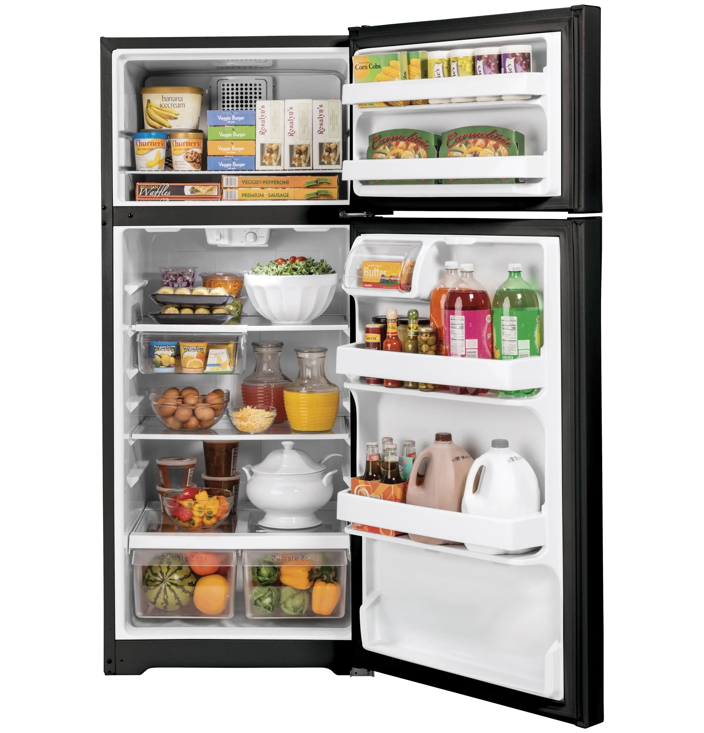 GTE17GTNRBB GE® ENERGY STAR® 16.6 Cu. Ft. Top-Freezer Refrigerator