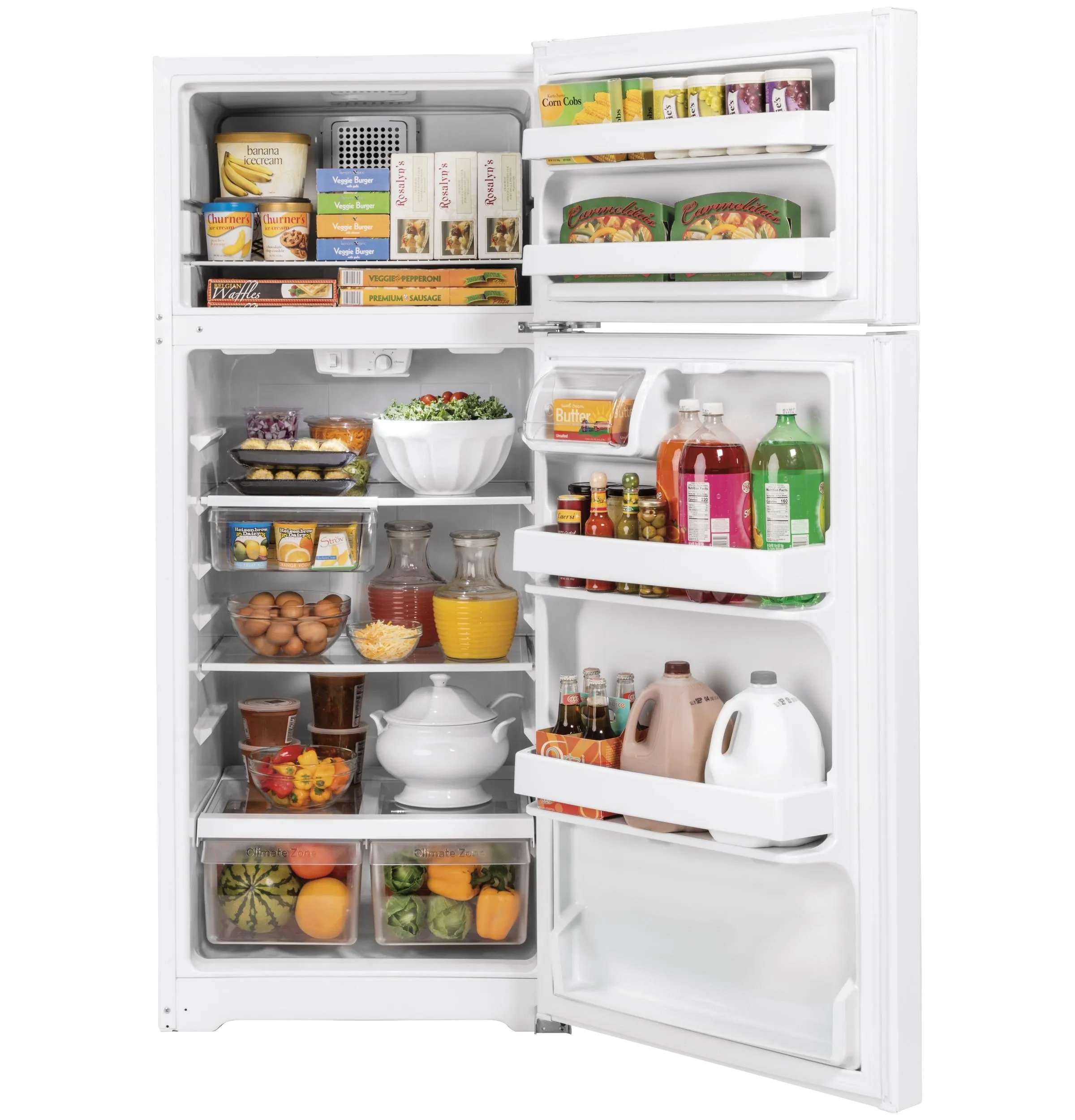 GTE17GTNRWW GE® ENERGY STAR® 16.6 Cu. Ft. Top-Freezer Refrigerator