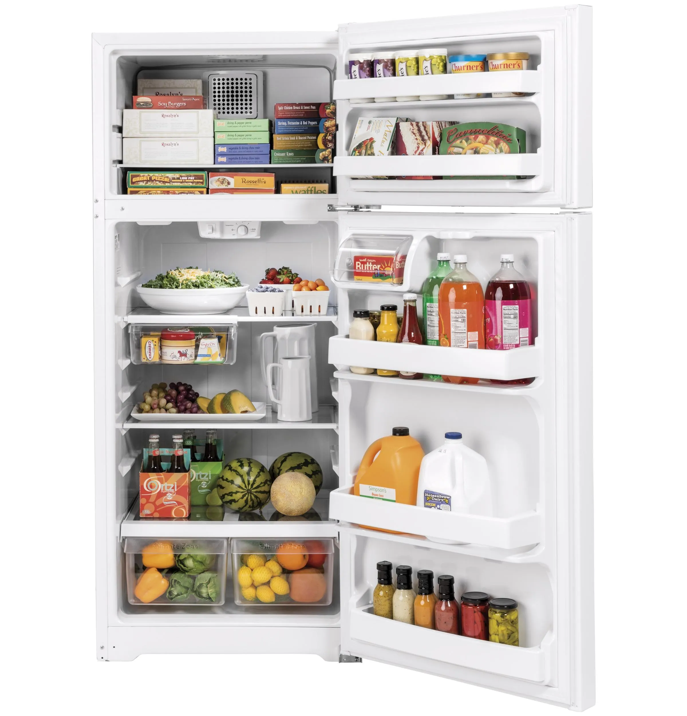 GTS18HGNRWW GE® 17.5 Cu. Ft. Top-Freezer Refrigerator