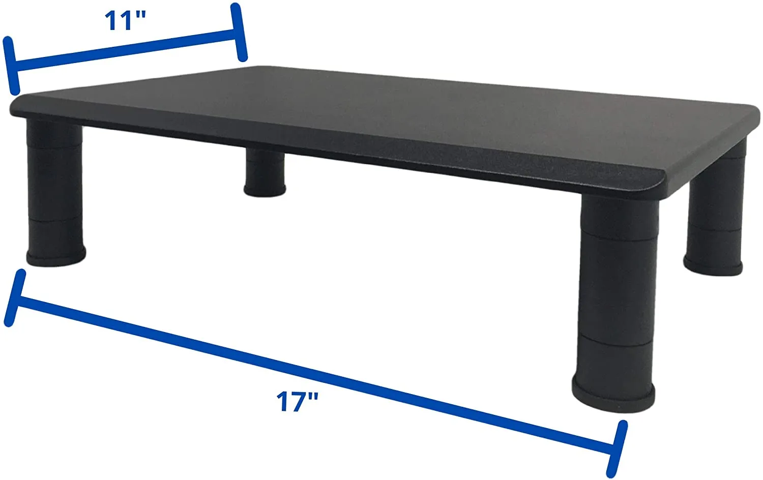 Height Adjustable Monitor Riser for Computer Desk, 17" x 11" Platform