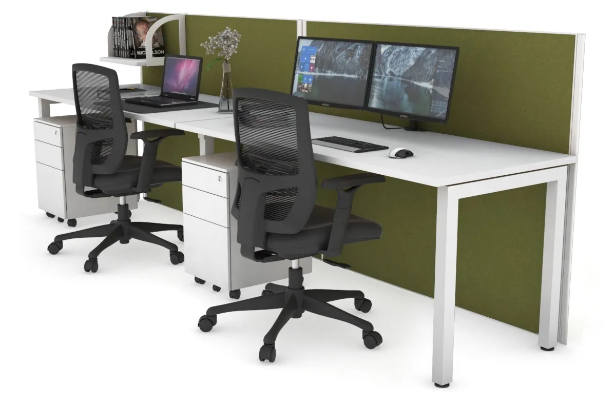 Horizon Quadro 2 Person Run Square Legs Office Workstation [1200L x 700W]