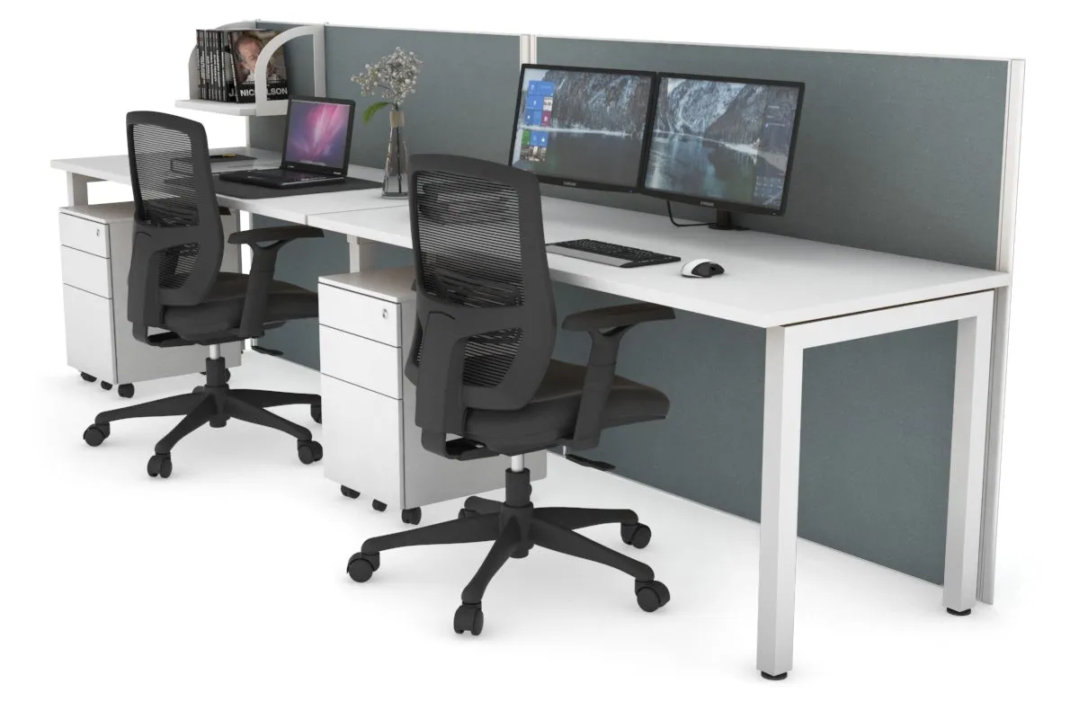 Horizon Quadro 2 Person Run Square Legs Office Workstation [1200L x 700W]