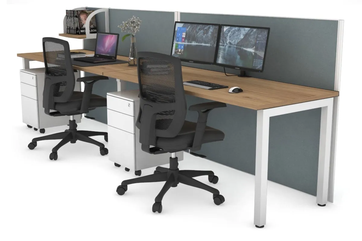 Horizon Quadro 2 Person Run Square Legs Office Workstation [1200L x 700W]