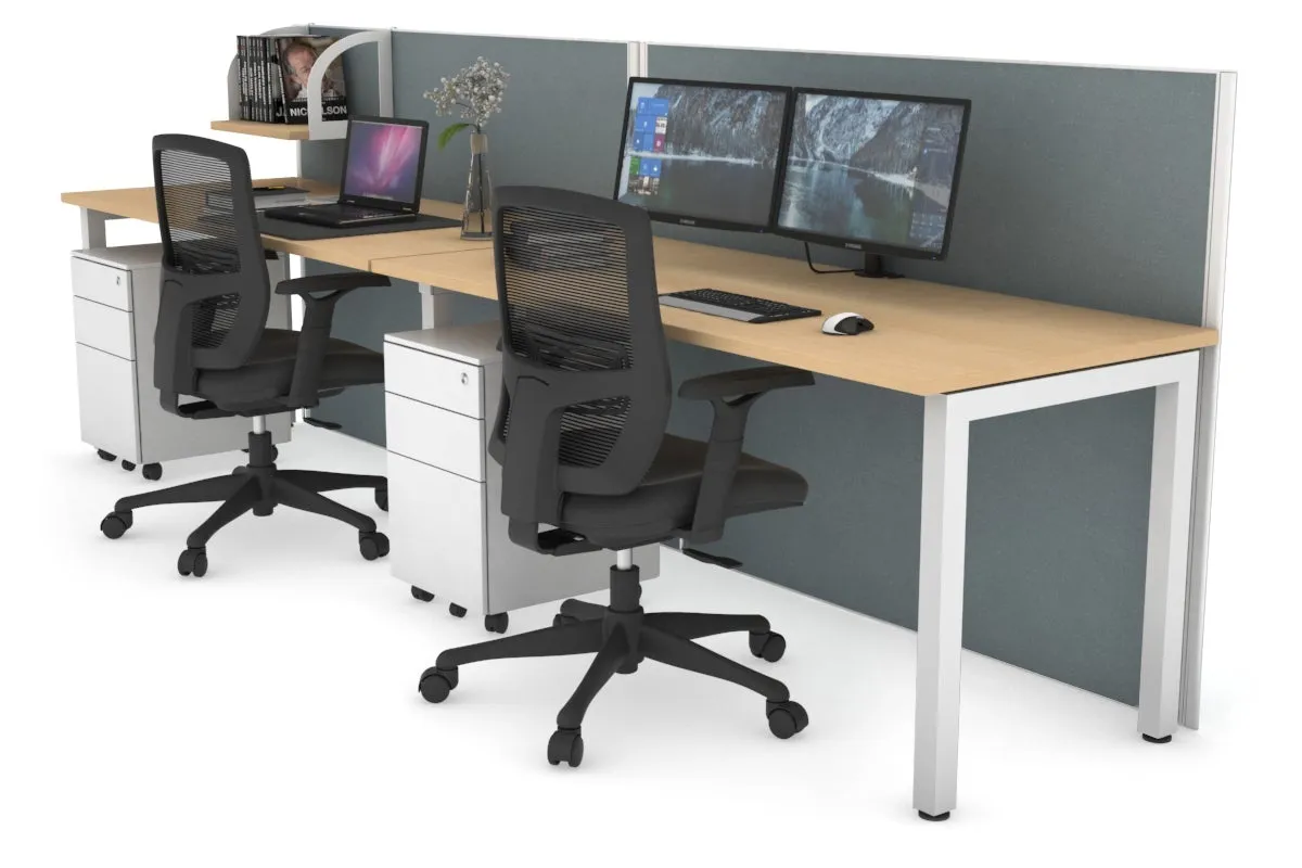 Horizon Quadro 2 Person Run Square Legs Office Workstation [1200L x 700W]