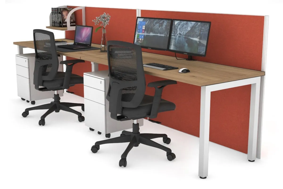 Horizon Quadro 2 Person Run Square Legs Office Workstation [1200L x 700W]