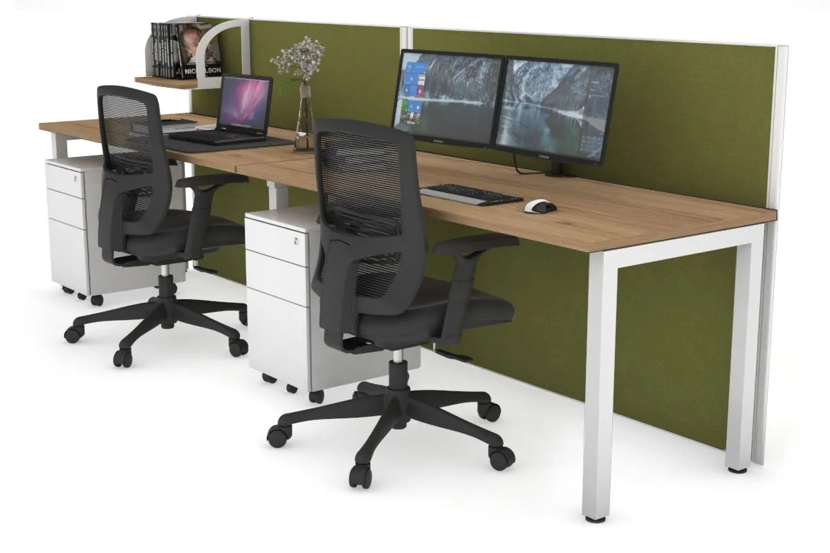 Horizon Quadro 2 Person Run Square Legs Office Workstation [1200L x 700W]