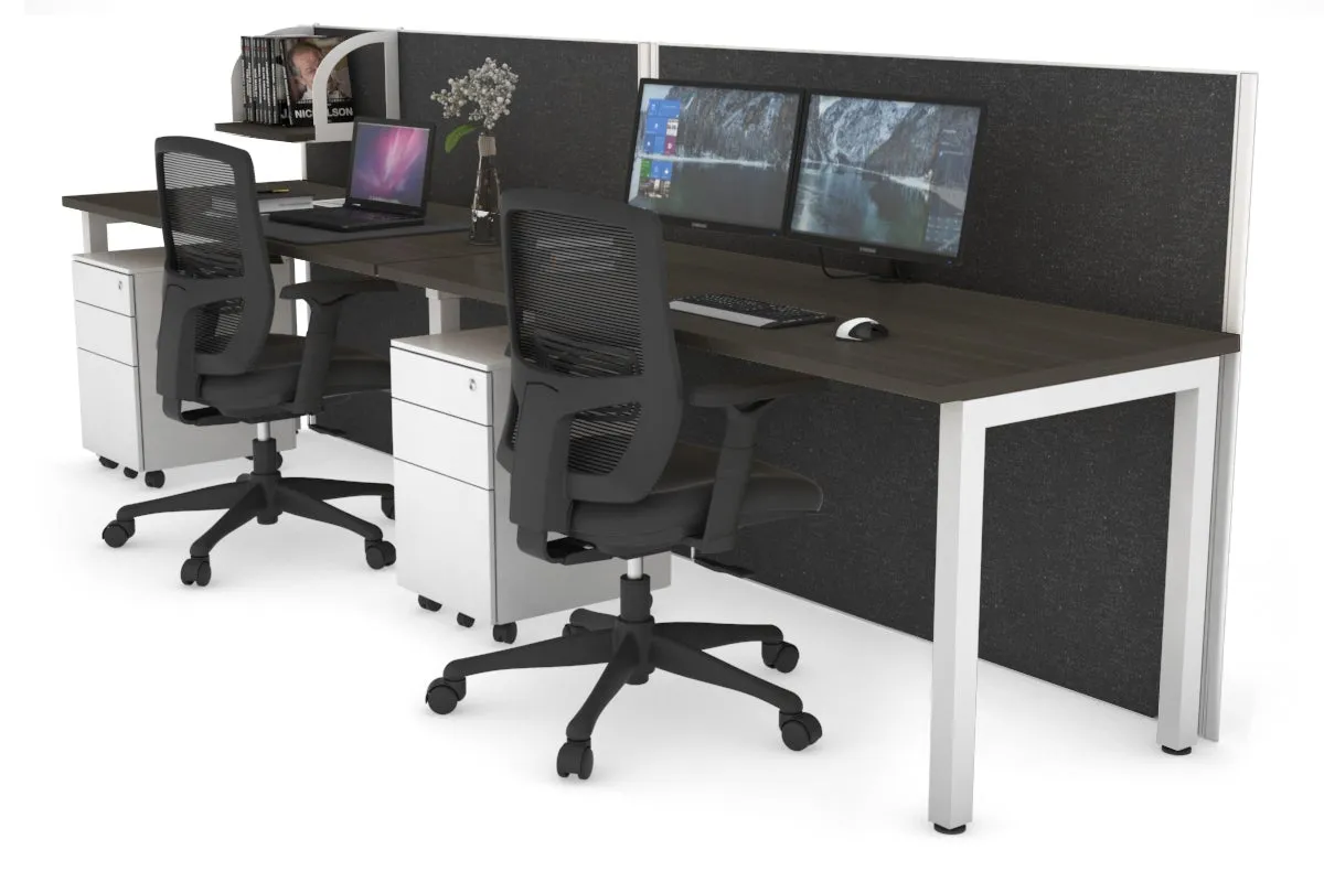 Horizon Quadro 2 Person Run Square Legs Office Workstation [1200L x 700W]