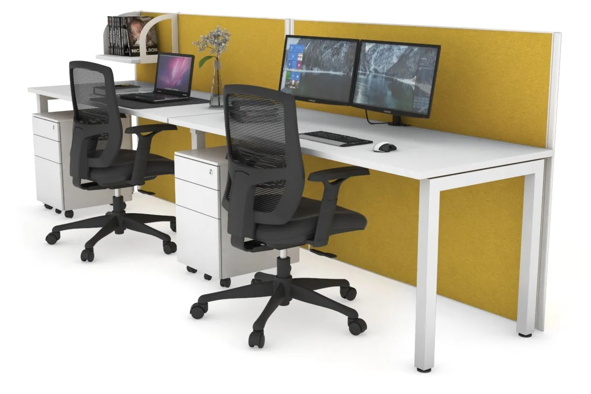 Horizon Quadro 2 Person Run Square Legs Office Workstation [1200L x 700W]