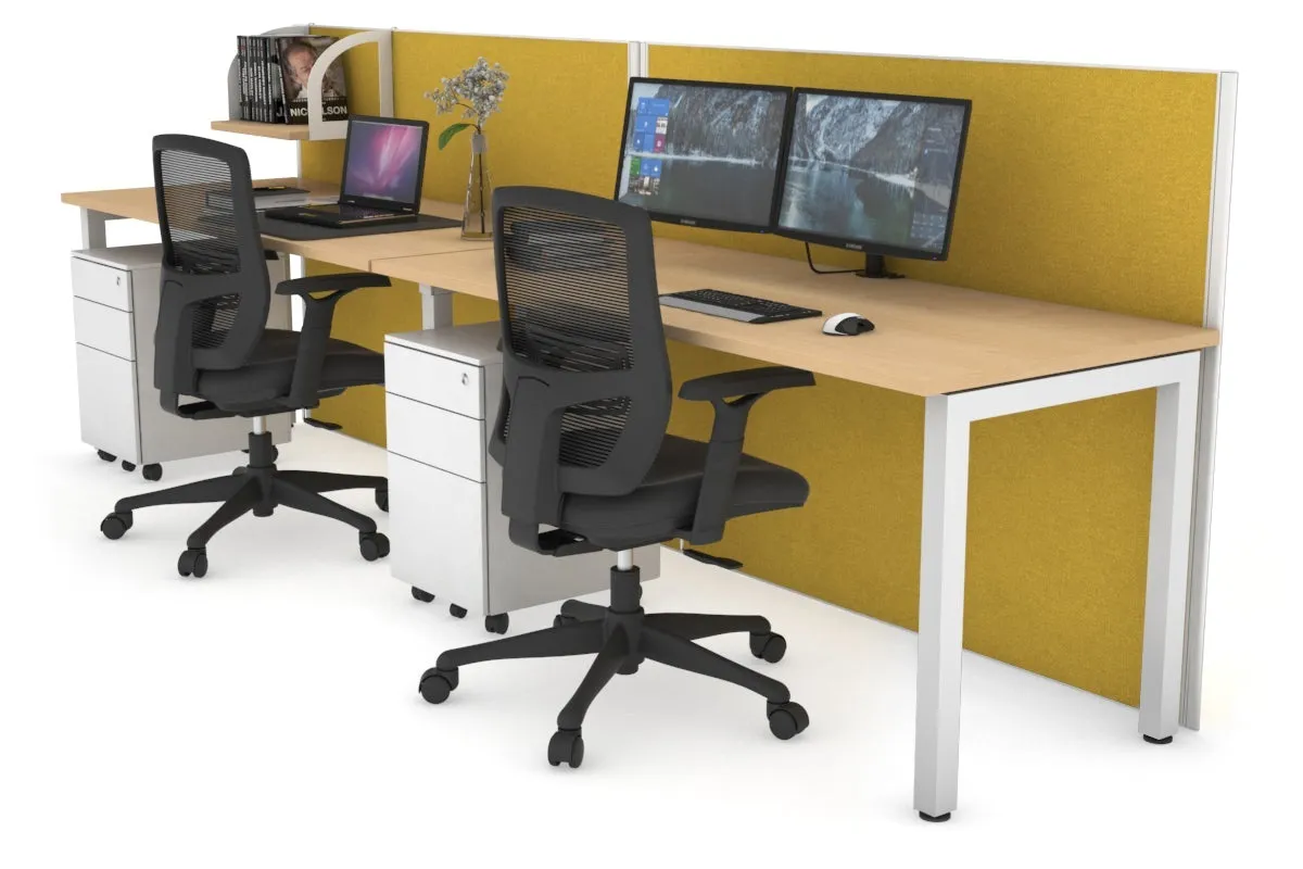 Horizon Quadro 2 Person Run Square Legs Office Workstation [1200L x 700W]