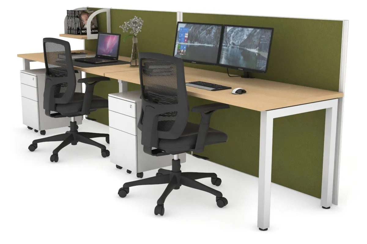 Horizon Quadro 2 Person Run Square Legs Office Workstation [1200L x 700W]