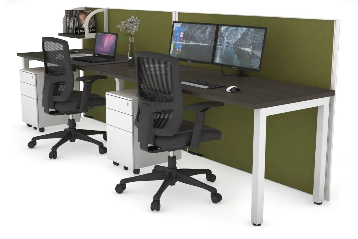 Horizon Quadro 2 Person Run Square Legs Office Workstation [1200L x 700W]