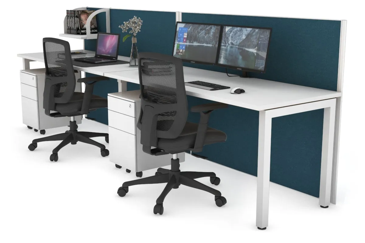 Horizon Quadro 2 Person Run Square Legs Office Workstation [1200L x 700W]