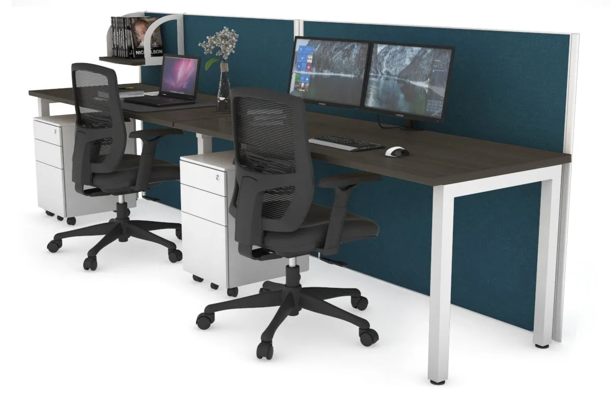 Horizon Quadro 2 Person Run Square Legs Office Workstation [1200L x 700W]