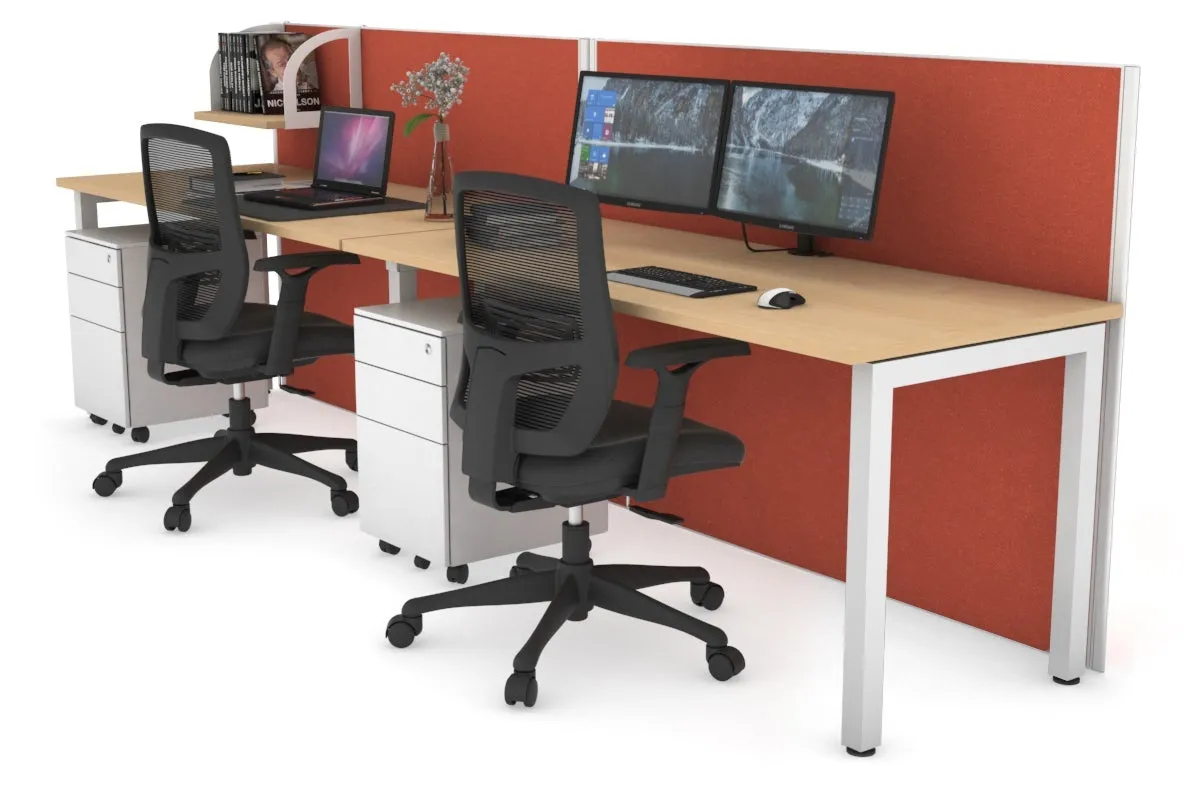 Horizon Quadro 2 Person Run Square Legs Office Workstation [1200L x 700W]