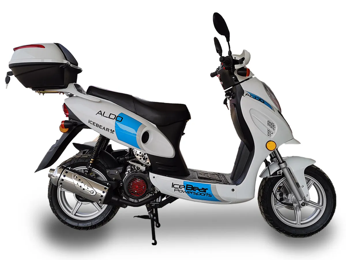 Ice Bear ALDO PMZ150-11 150cc Automatic Scooter, Lockable Under Seat and Color Matched trunk