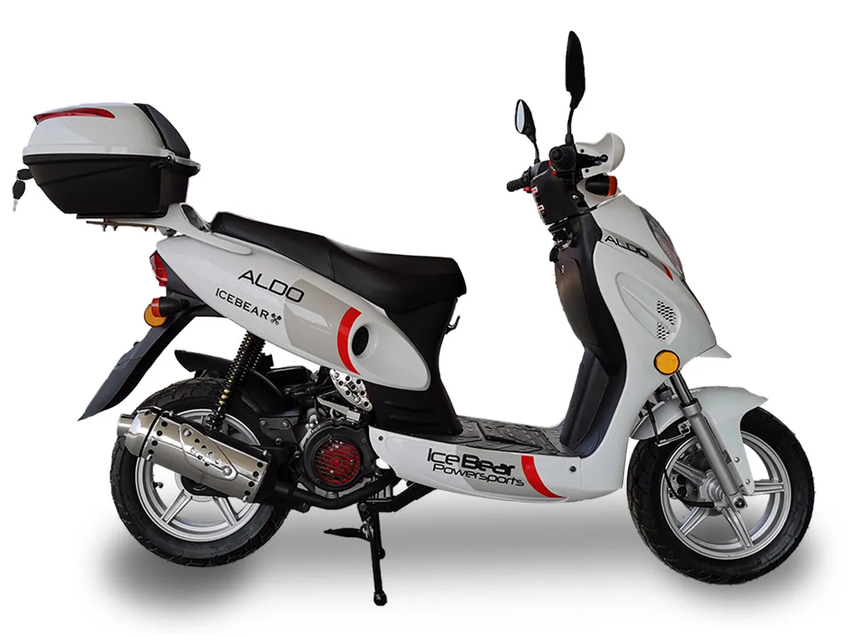 Ice Bear ALDO PMZ150-11 150cc Automatic Scooter, Lockable Under Seat and Color Matched trunk