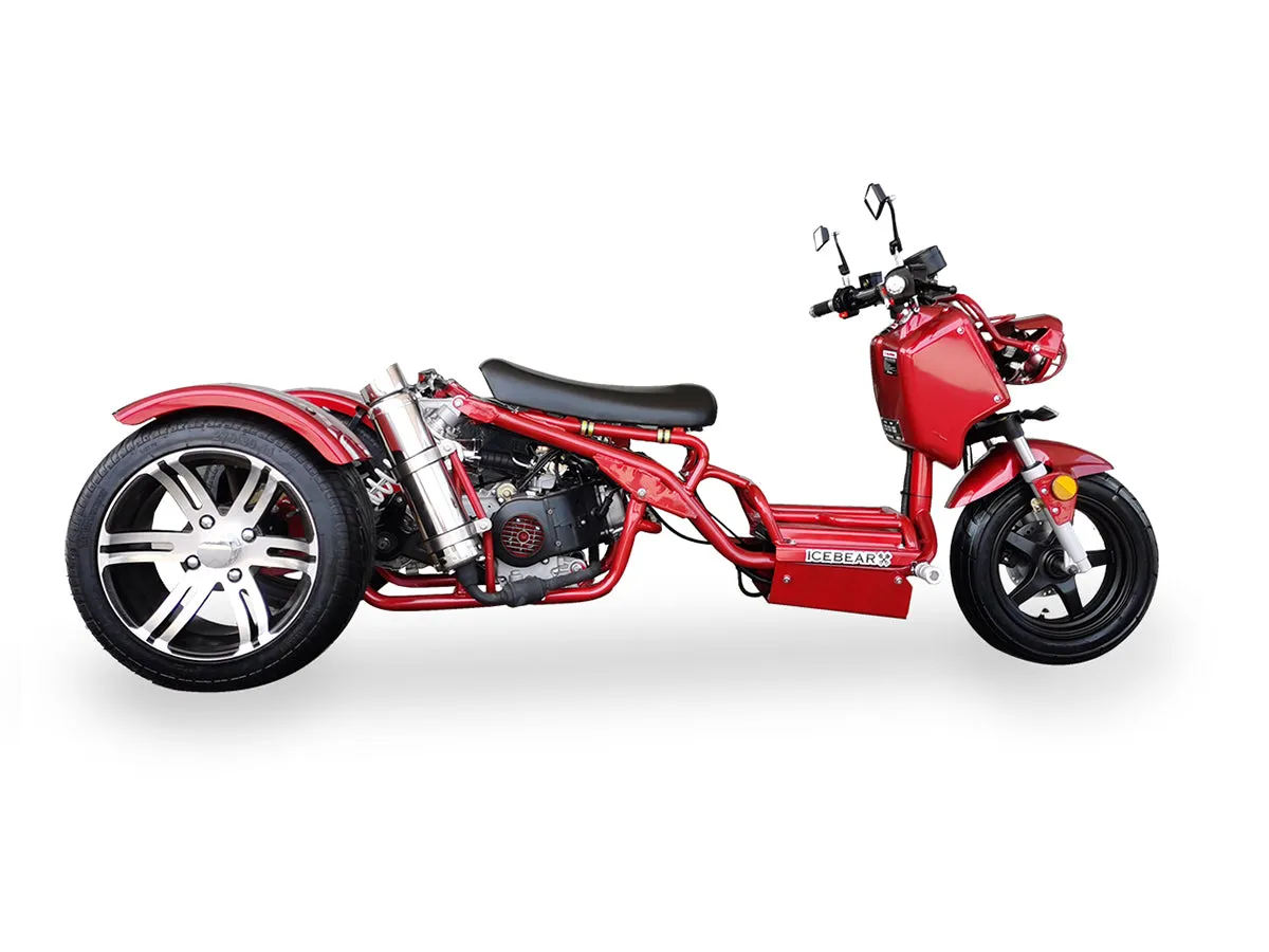 Ice Bear Maddog PST50-19N 50 Trike. Automatic, Electric Start, 49.5cc Moped Scooter