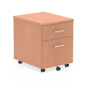 Impulse Mobile Pedestal - 2/3 Lockable Drawers, MFC Material, 430x500x510mm, 25mm Thickness, 5-Year Guarantee