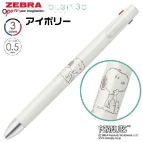 IVORY Zebra SNOOPY Peanuts Limited Edition bLen 0.5mm 3C 3 Color Ballpoint Multi Pen Three Color Pen Multiple Color Pen | B3AS88-SN