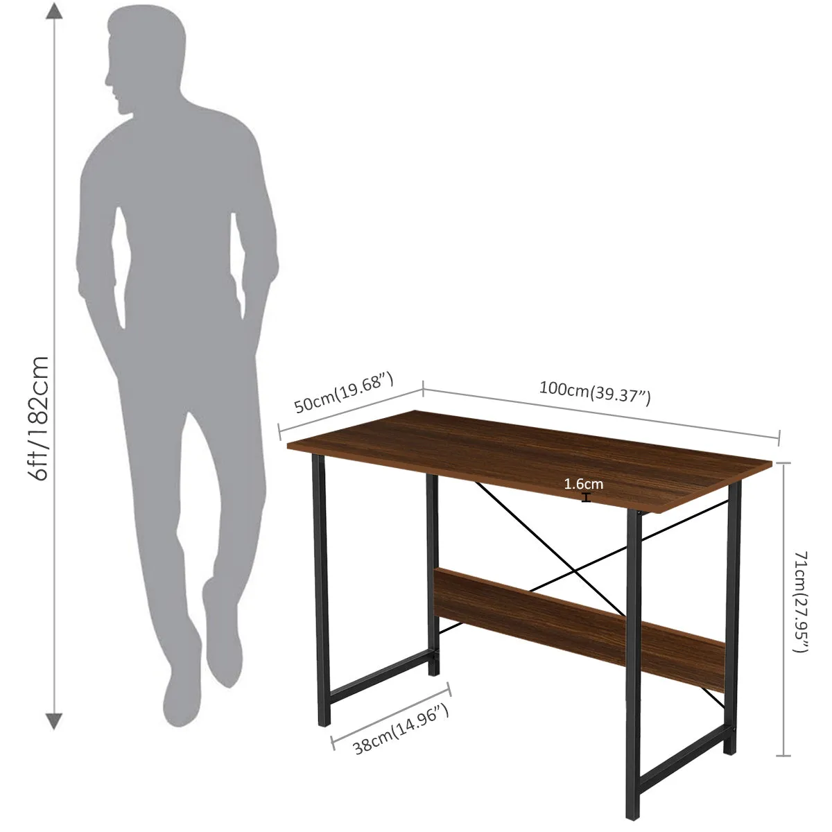 Kawachi Laptop Table Computer Desk for Writing Study for Home & Office Use K555