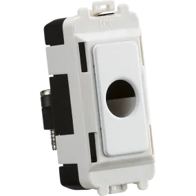 Knightsbridge Screwless Flex Outlet Grid Module Matt White