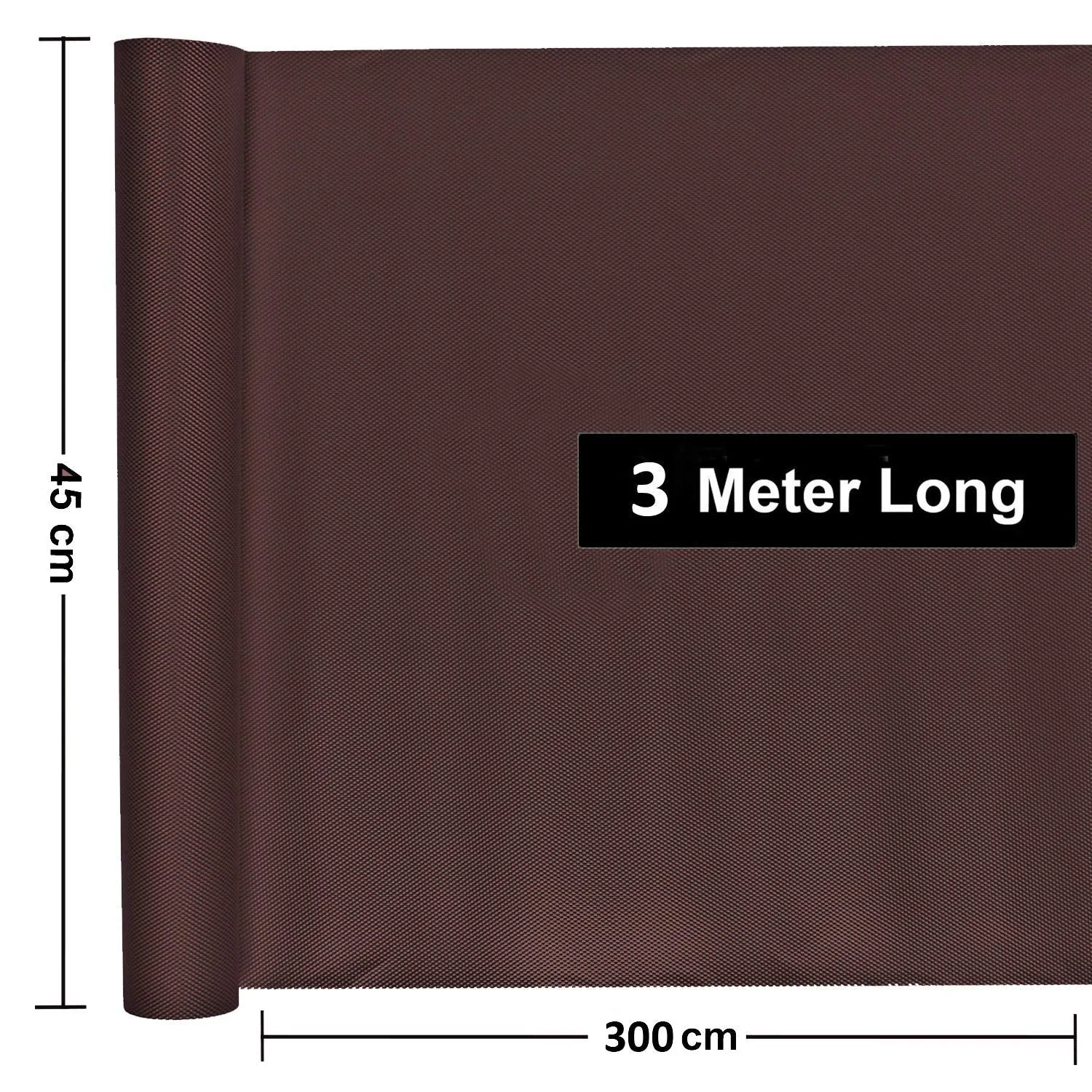 Kuber Industries Multipurpose Diamond Textured Super Strong Anti-Slip Mat Liner, 3 Meter Roll (Brown) - CTKTC045529, PVC