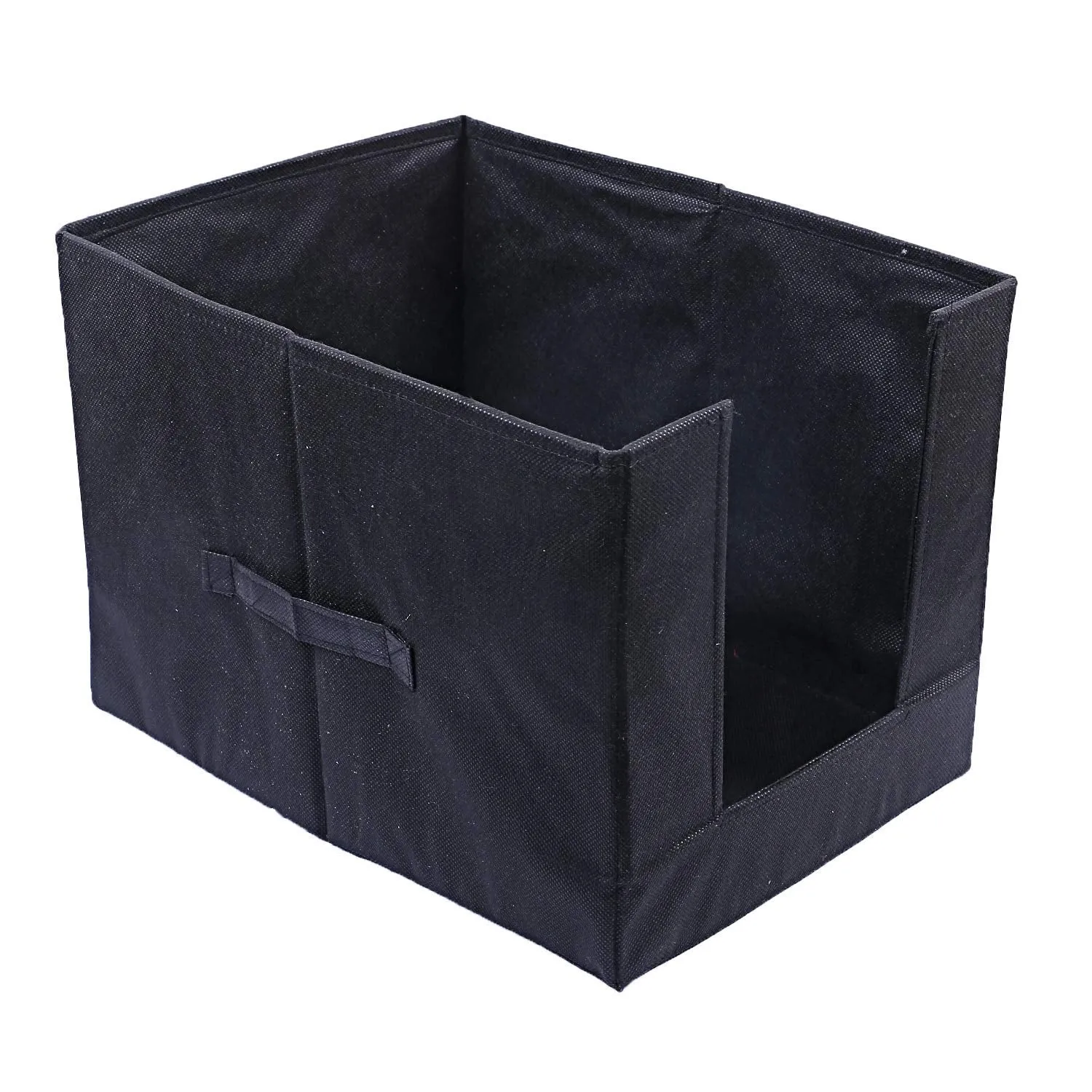 Kuber Industries Non Woven Shirt Stacker/Shirt Organizer Wardrobe Organizer (Black)-KUBMART2888