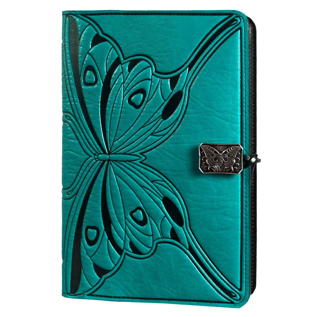 Leather Refillable Journal Notebook, Butterfly