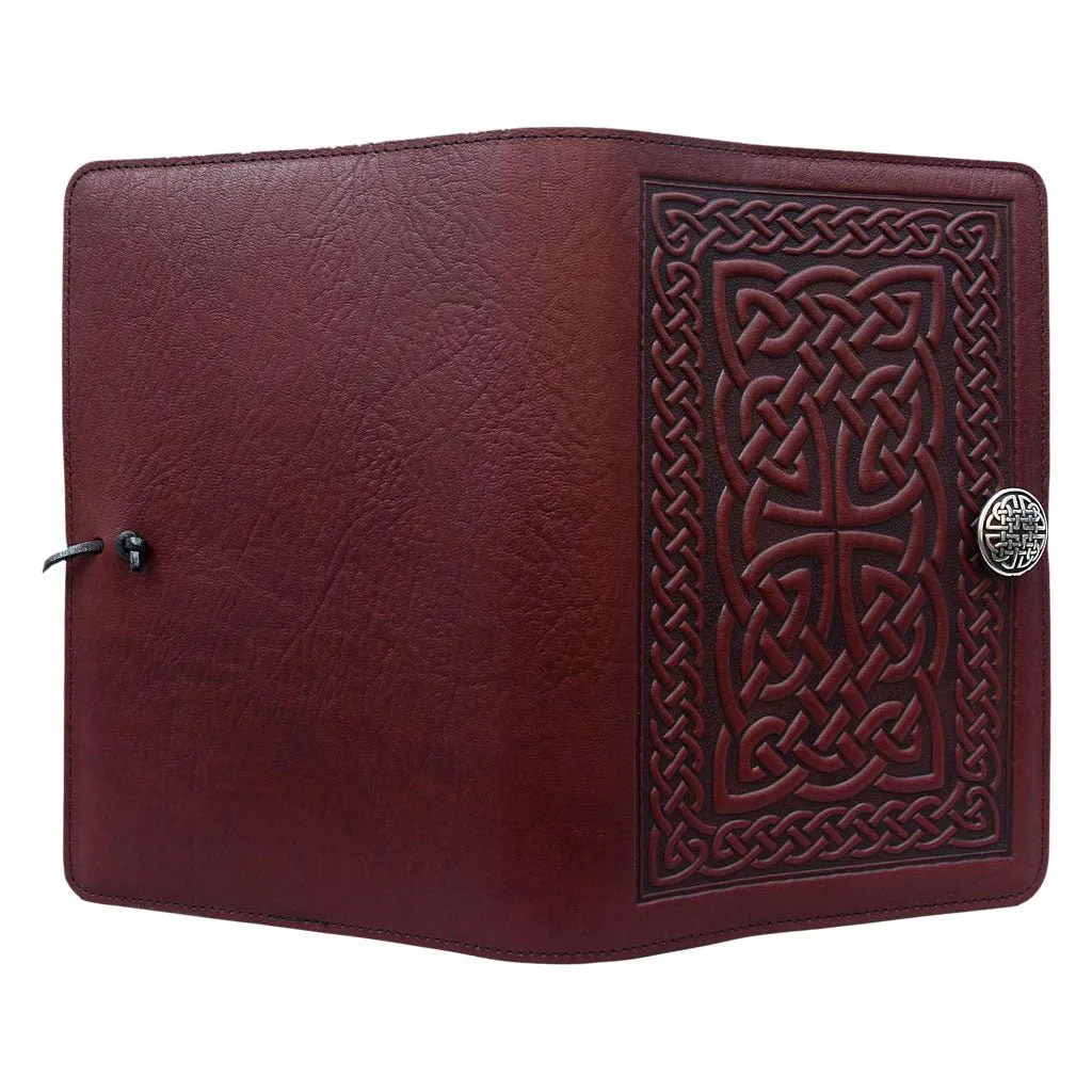 Leather Refillable Journal Notebook, Celtic Braid