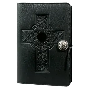 Leather Refillable Journal Notebook, Celtic Cross