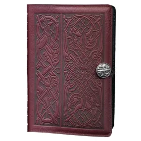 Leather Refillable Journal Notebook, Celtic Hounds