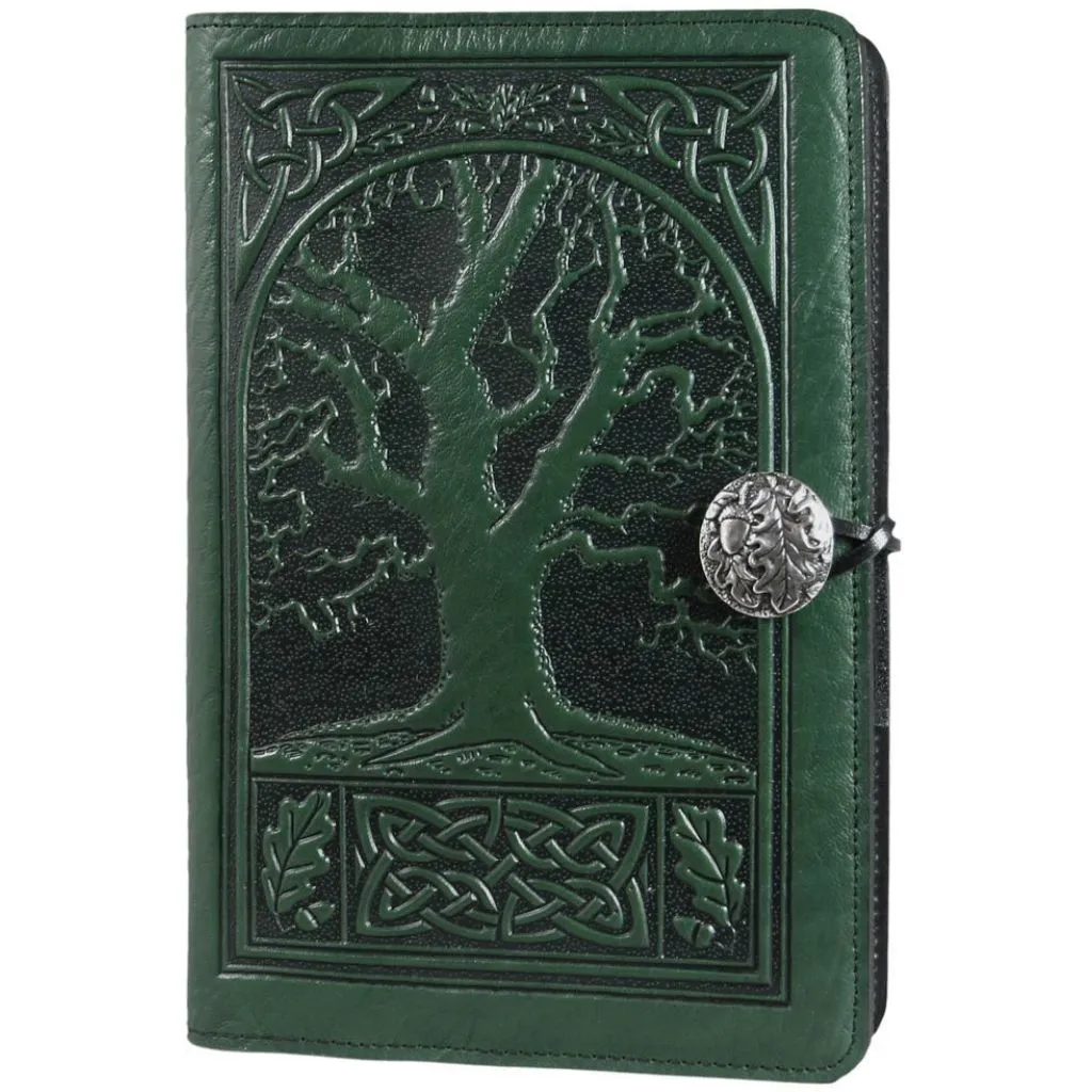 Leather Refillable Journal Notebook, Celtic Oak