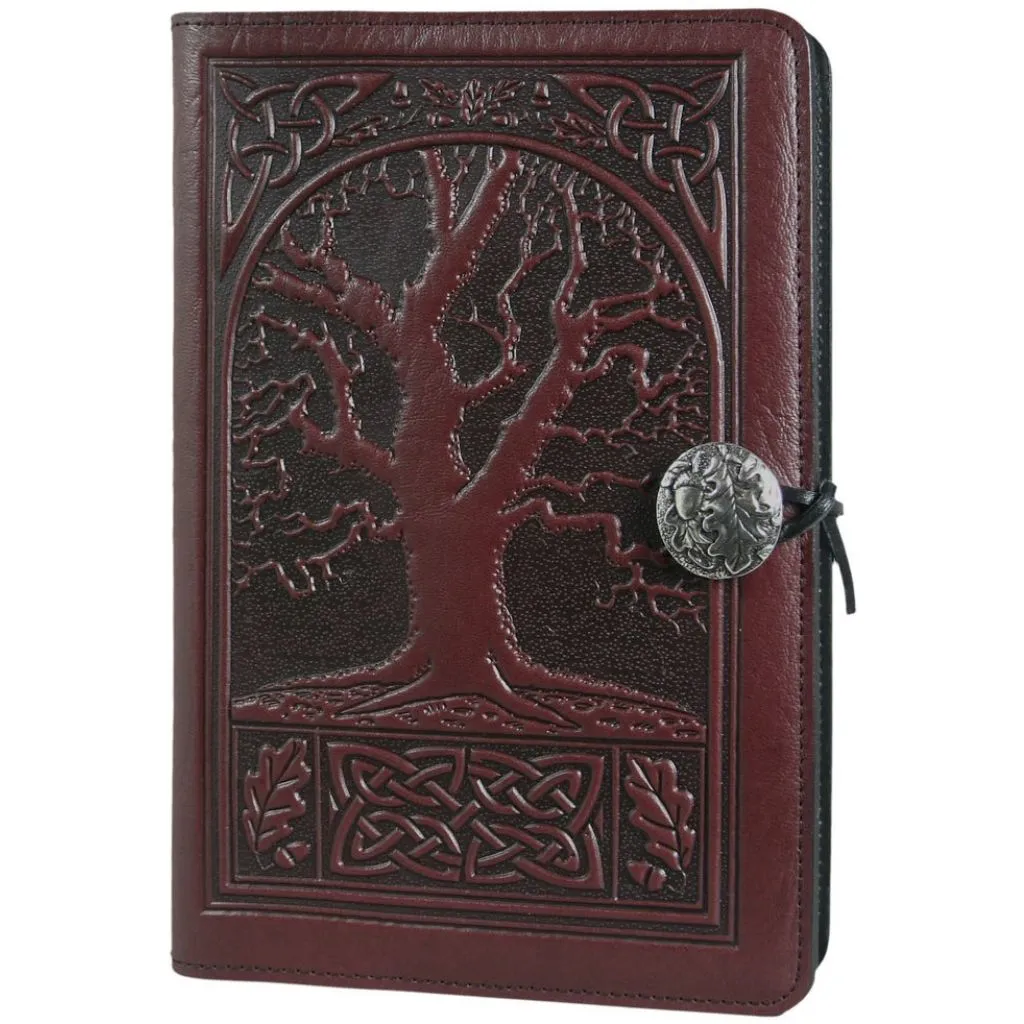 Leather Refillable Journal Notebook, Celtic Oak