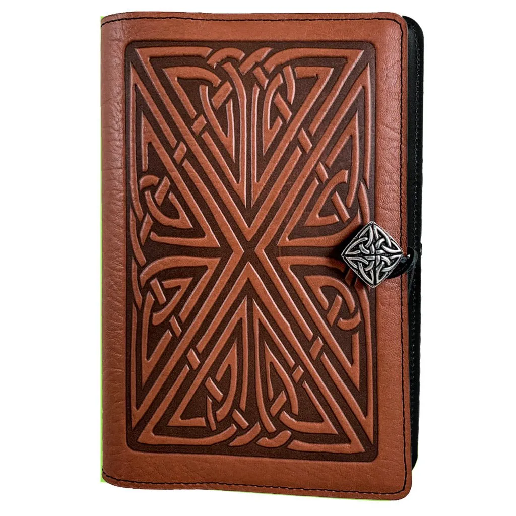 Leather Refillable Journal Notebook, Celtic Weave