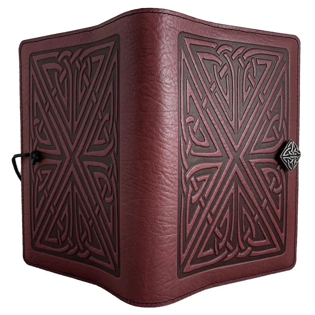 Leather Refillable Journal Notebook, Celtic Weave