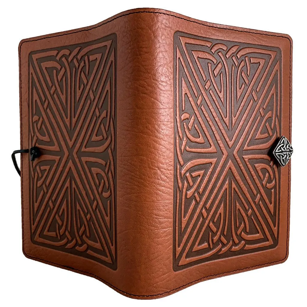 Leather Refillable Journal Notebook, Celtic Weave