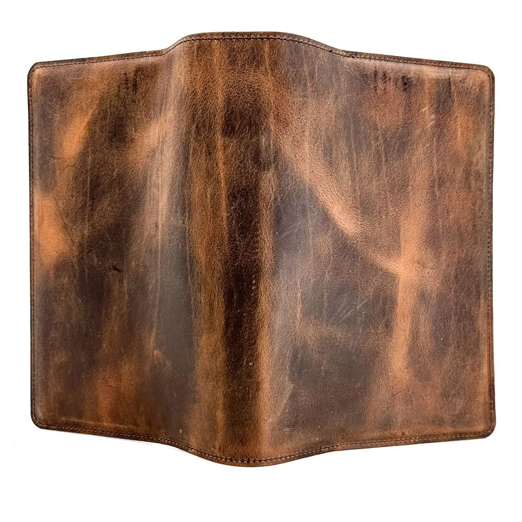 Leather Refillable Journal Notebook, Hard Times in Copper