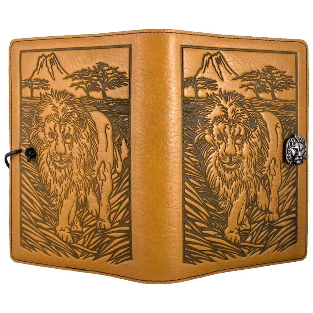 Leather Refillable Journal Notebook, Lion