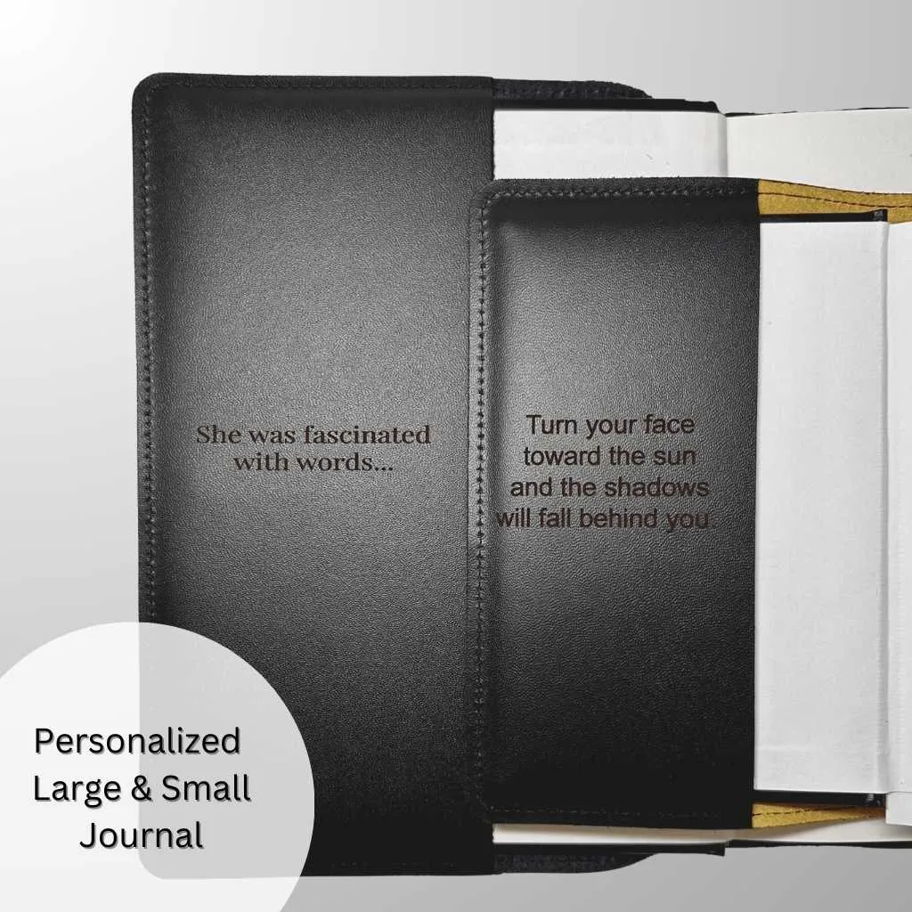 Leather Refillable Journal Notebook, Medici