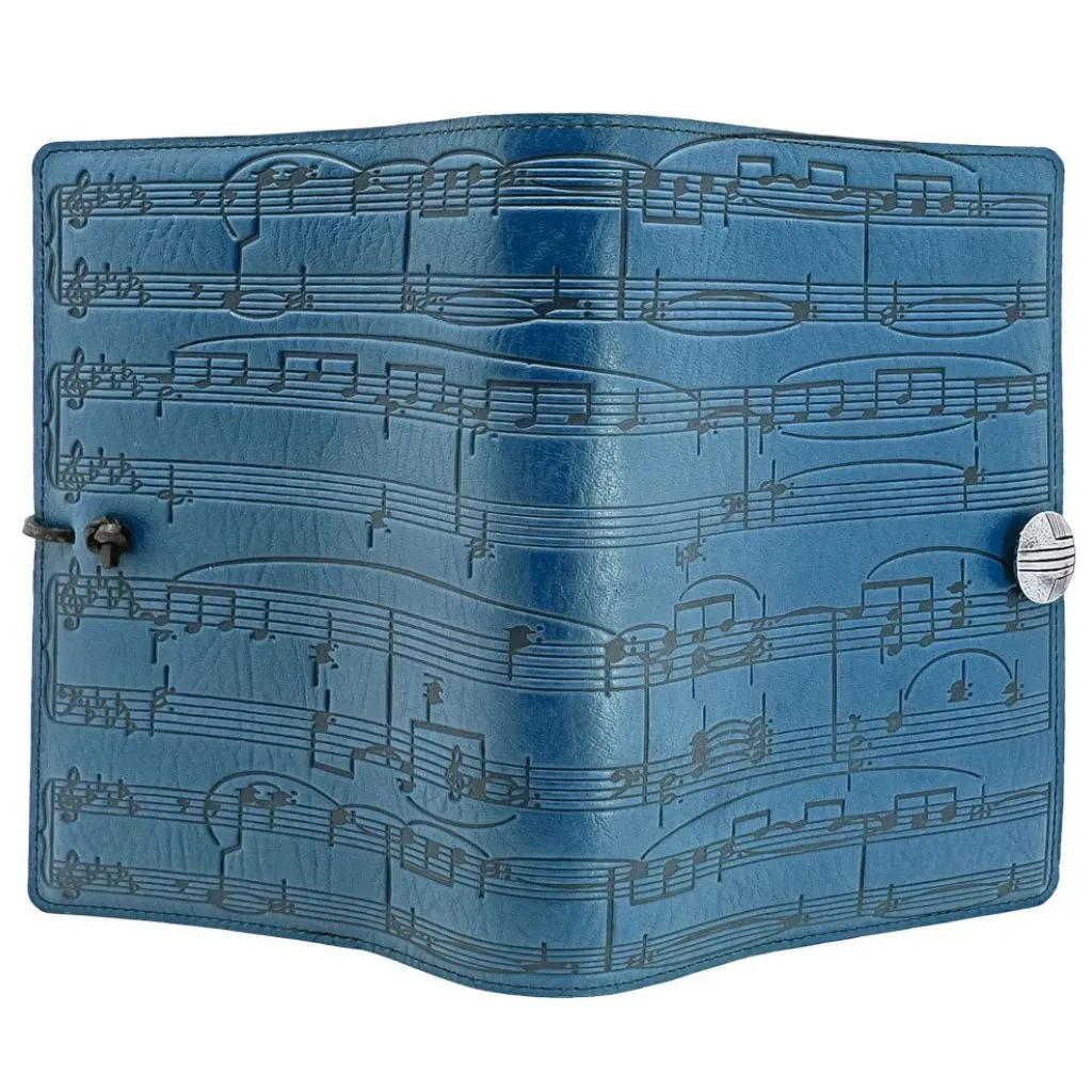 Leather Refillable Journal Notebook, Sheet Music